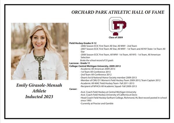 Emily Girasole-Mensah, inducted 2023
